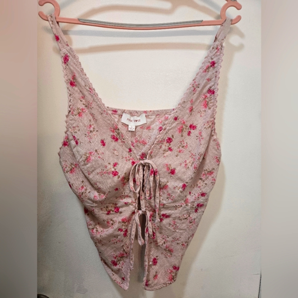 Pink Rose Pink Floral Maxi Skirt